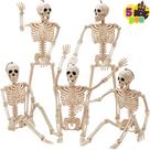 Decoração de esqueleto de Halloween JOYIN 5 peças de esqueletos posáveis de 40 cm