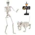Decoração de esqueleto de Halloween YUJUN 90cm com esqueleto de cachorro