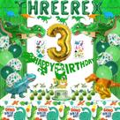 Decoração de Festa de Aniversário Bluegogo Dinossauro Rex - 3 Anos