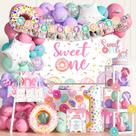 Decoração de festa Fiesec Sweet One Birthday Girl 1st com 128 unidades Decoração de festa Fiesec Sweet One Birthday Girl 1st com 128 unidades