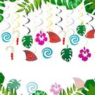 Decoração de festa Jevenis Moana Birthday Hanging Swirl x15