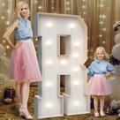 Decoração de festa Marquee Light Up Letters Teebloom 4FT R Decoração de festa Marquee Light Up Letters Teebloom 4FT R