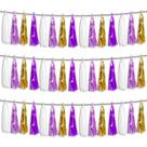Decoração de festa Tassel Garland Hysilla Purple-Gold x45