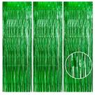 Decoração de festa TONIFUL Laser Green Door Streamers x3
