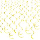 Decoração de Festa Yymobt - 28 Swirls Dourados em Papel Laminado