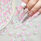 Decoração de gato Nail Charms Tezocr para unhas de acrílico 1,6 x 1,3 cm Decoração de gato Nail Charms Tezocr para unhas de acrílico 1,6 x 1,3 cm