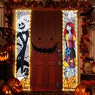 Decoração de Halloween, banners iluminados, sinais de varanda, Jack Sally