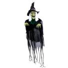 Decoração de Halloween Grande Bruxa Velha C/ Led e Som 1,10m