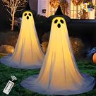 Decoração de Halloween JOYIN, 2 pacotes, 120 cm, controle remoto Light Up Ghosts