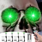 Decoração de Halloween LED Glowing Light Up Skulls Eyes, pacote com 4 Decoração de Halloween LED Glowing Light Up Skulls Eyes, pacote com 4