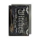 Decoração De Halloween: Placa De Parede Vintage De Bruxas Em Alumínio Com Design De Morcego E