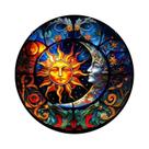 Decoração De Janela Em Acrílico Absorvedor De Sol Com Tema De Bruxa, Estilo Vitral De Feiticeiro,