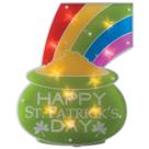 Decoração de janela iluminada Impact Innovations, pote de ouro de 36 x 32 cm