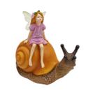 Decoração de jardim, escultura de fada, figura, resina, 12 cm