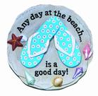 Decoração de jardim Spoontiques Beach Sandals Stepping Stone 24cm