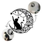 Decoração de Lua e Gato para Interiores e Exteriores 40cm