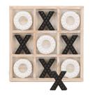 Decoração de mesa de café Tic Tac Toe Game NIKKY HOME Rustic