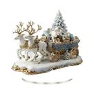 Decoração De Mesa Estilo Boêmio Com Papai Noel E Trenó Com Base Para Decoração De Natal