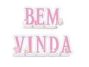 Decoracao De Mesa Festa Cha de Bebe Menina Bem Vinda 01 Unidade - Regina - Rizzo Festas