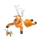Decoração De Natal Animada 3D Com Papai Noel E Rena Enrolados, Engraçada Para Festas, Ornamento De