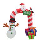 Decoracao De Natal Arco Feliz Natal Inflável Com Papai Noel