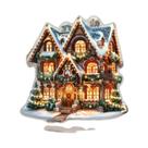 Decoração De Natal Em Acrílico 2D, Casa De Neve De Madeira, Pendente Para Decoração De Festa Em