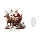 Decoração De Natal Em Acrílico 2D Com Base, Papai Noel E Renas Em Trenó, Ornamento De Mesa Para Decoração De Natal Em Acrílico 2D Com Base, Papai Noel E Renas Em Trenó, Ornamento De Mesa Para