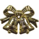 Decoracao de natal enfeite sino 4cm ouro pct.c/10 - natalino