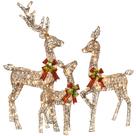 Decoração de Natal Externa HOYECHI Conjunto de 3 Renas Iluminadas