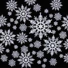 Decoração de Natal, flocos de neve de plástico, 100 unidades