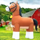 Decoração de Natal inflável DomKom 274 cm Clydesdale Horse