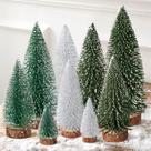 Decoração de Natal Mini Trees Hommtina, 9 unidades com 4 tamanhos (verde, prata)