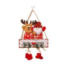 Decoração De Natal Para Porta Com Boneco De Neve E Rena De Duas Cabeças, Pendente Para Janela Decoração De Natal Para Porta Com Boneco De Neve E Rena De Duas Cabeças, Pendente Para Janela