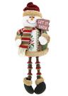Decoração de Natal, prateleira de pelúcia, boneco de neve, Papai Noel