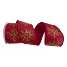 Decoração De Natal Vermelho E Dourado Com Glitter 9,14mts Decoração De Natal Vermelho E Dourado Com Glitter 9,14mts
