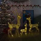 Decoração de Natal vidaXL Acrylic Reindeer Family LED