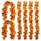 Decoração de outono Garland PARTY JOY, 6 peças, folha de ácer laranja de 1,7 m