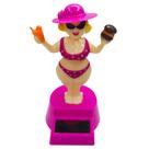Decoração de painel de carro ikasus Shaking Girl Solar Toy