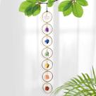 Decoração de parede 7 chakras Natural Raw Crystal Stone Healing