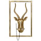 Decoração de parede Animal Heads Newinhome Resin Antelope Gold