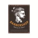 Decoração de parede, barbearia vintage, pintura em ferro, 20x30 cm
