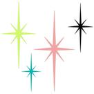 Decoração de parede Blulu Cast Iron Starburst Mid Century Modern x4