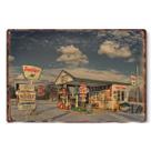 Decoração de parede com letreiro de estanho Vintage Sinclair Gas Station Retro Art