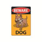 Decoração de parede com placa de estanho de metal Beware of Dog Vintage 20x30cm