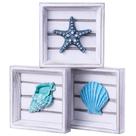 Decoração de parede de praia LODOCAVE Seashell Starfish 3D Art Decoração de parede de praia LODOCAVE Seashell Starfish 3D Art