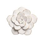 Decoração de parede Guichifun Flower 3D Resin Succulent White
