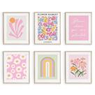 Decoração de parede Habseligkeit Danish Pastel para meninas Dormitório 20x25cmx6 Decoração de parede Habseligkeit Danish Pastel para meninas Dormitório 20x25cmx6