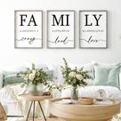 Decoração de parede Heiple Family 28x36cm Placa de madeira Farmhouse Grey