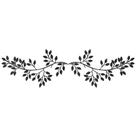 Decoração de parede Hotop Metal Tree Leaf Vine Olive Branch x2 Black