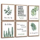 Decoração de parede KIOSSUT FRAMED Inspirational Set de 6 20x25cm
